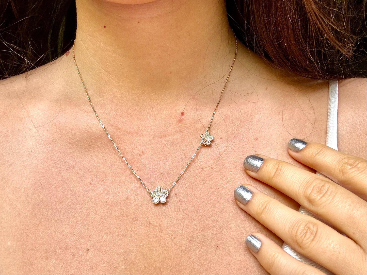 Hawaiian Plumeria Flower Necklace With Shell Charm 925 Sterling Silver 14k Gold Plated Birthday Gift for Her Tarnish Free Gift for Mom