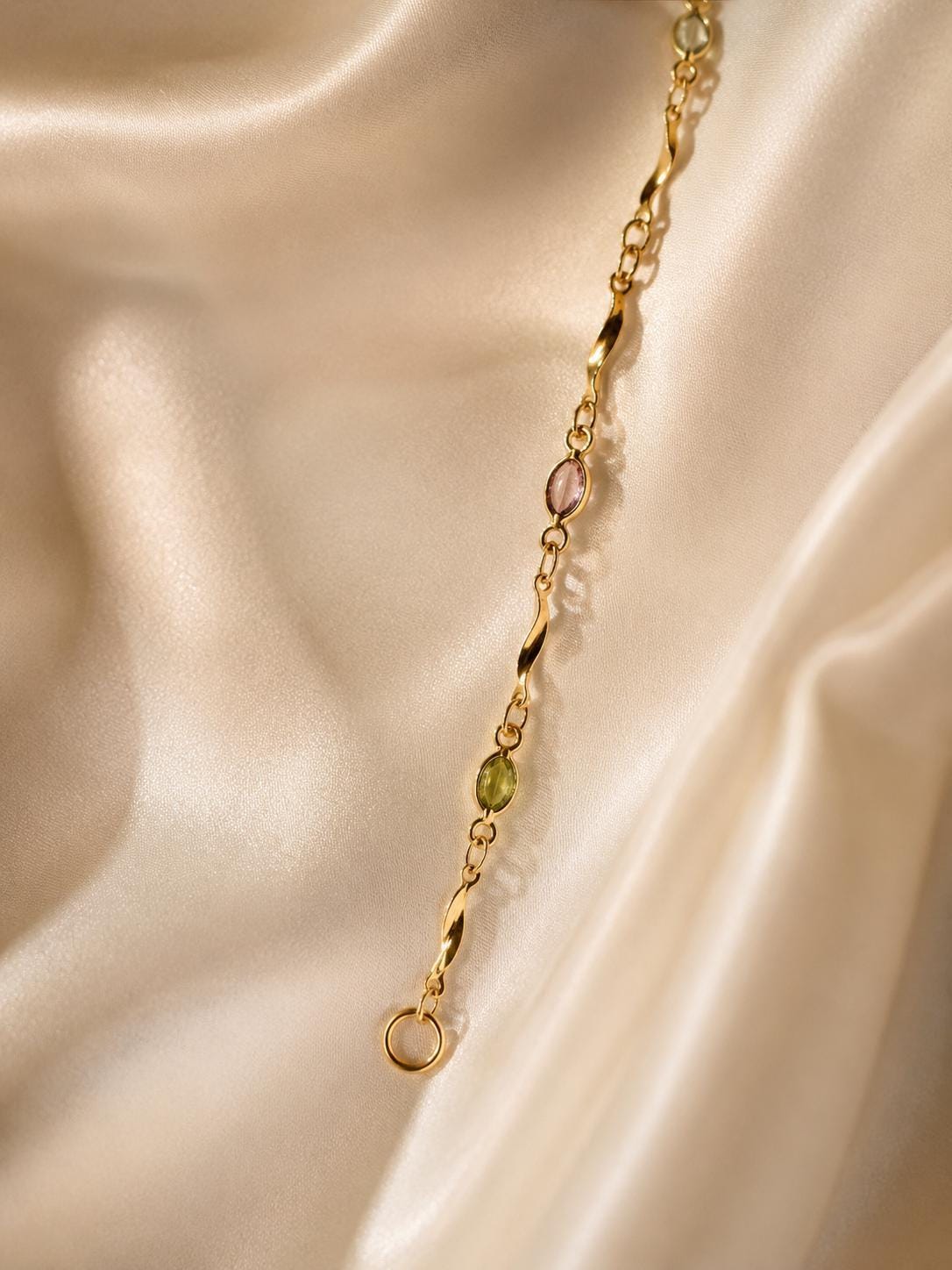 Pastel Gemstone Bracelet | Dainty Gold, Colorful CZ, Gift For Her, colorful bracelet, dainty gold bracelet, everyday jewelry – handmade Hawaiian jewelry, Island Goddess Jewelry