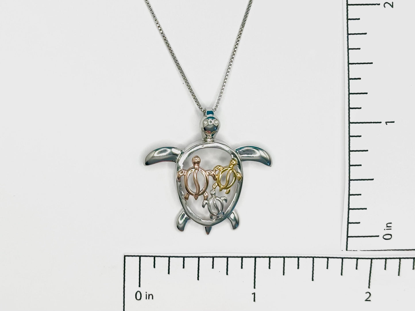 Sea Turtle Necklace – 925 Sterling Silver, Tarnish-Free, 14K Gold or Rose Plated