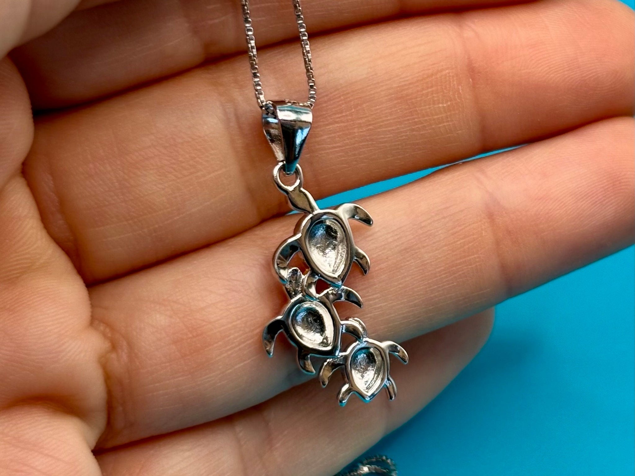 Turtle Family Necklace