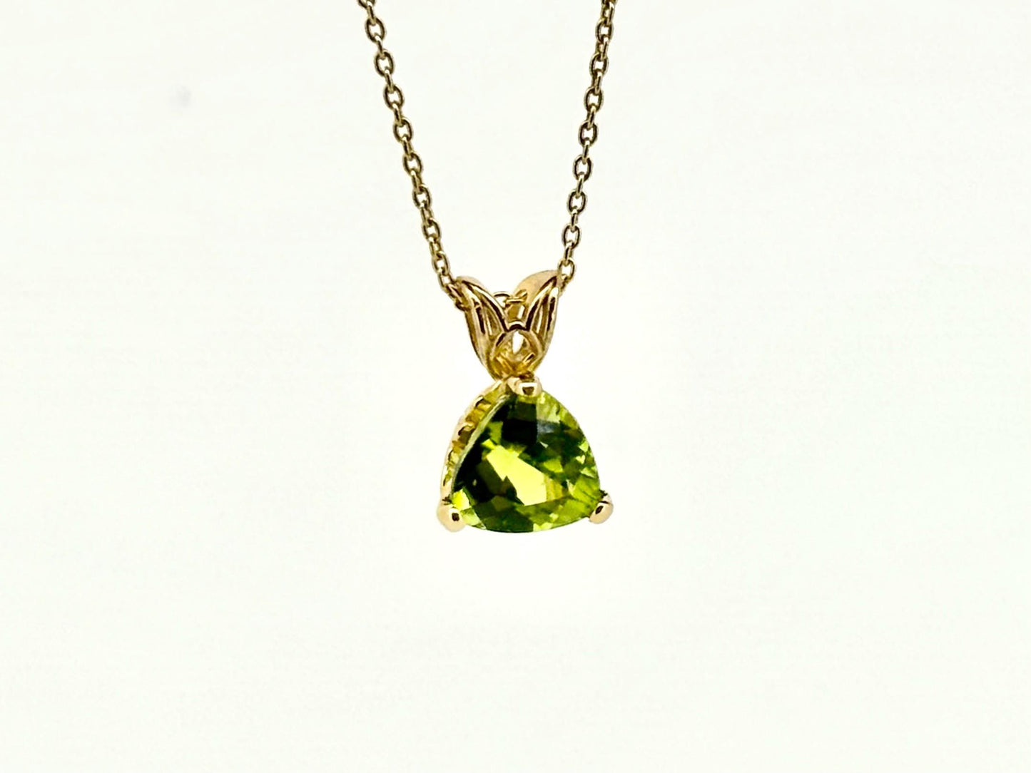 Pele’s Tears Peridot Pendant – 14k Solid Gold Necklace