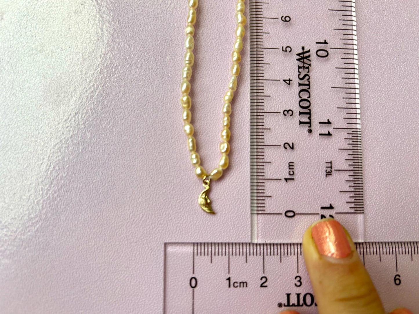 Gold Moon Necklace Genuine Freshwater White Pearl Necklace Spirit Gift for Girlfriend Celestial Gold Filled Tarnish Free Dainty Gift For Her