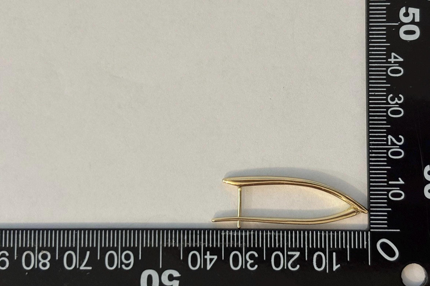 Minimal Gold Earrings – Sleek Gold Bar Earrings with Cubic Zirconia Sparkle