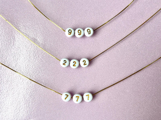 Angel Numbers Necklace - 000 111 222 333 444 555 666 777 888 999  Necklace Number Necklace Angel Necklace Birthday Gift for her