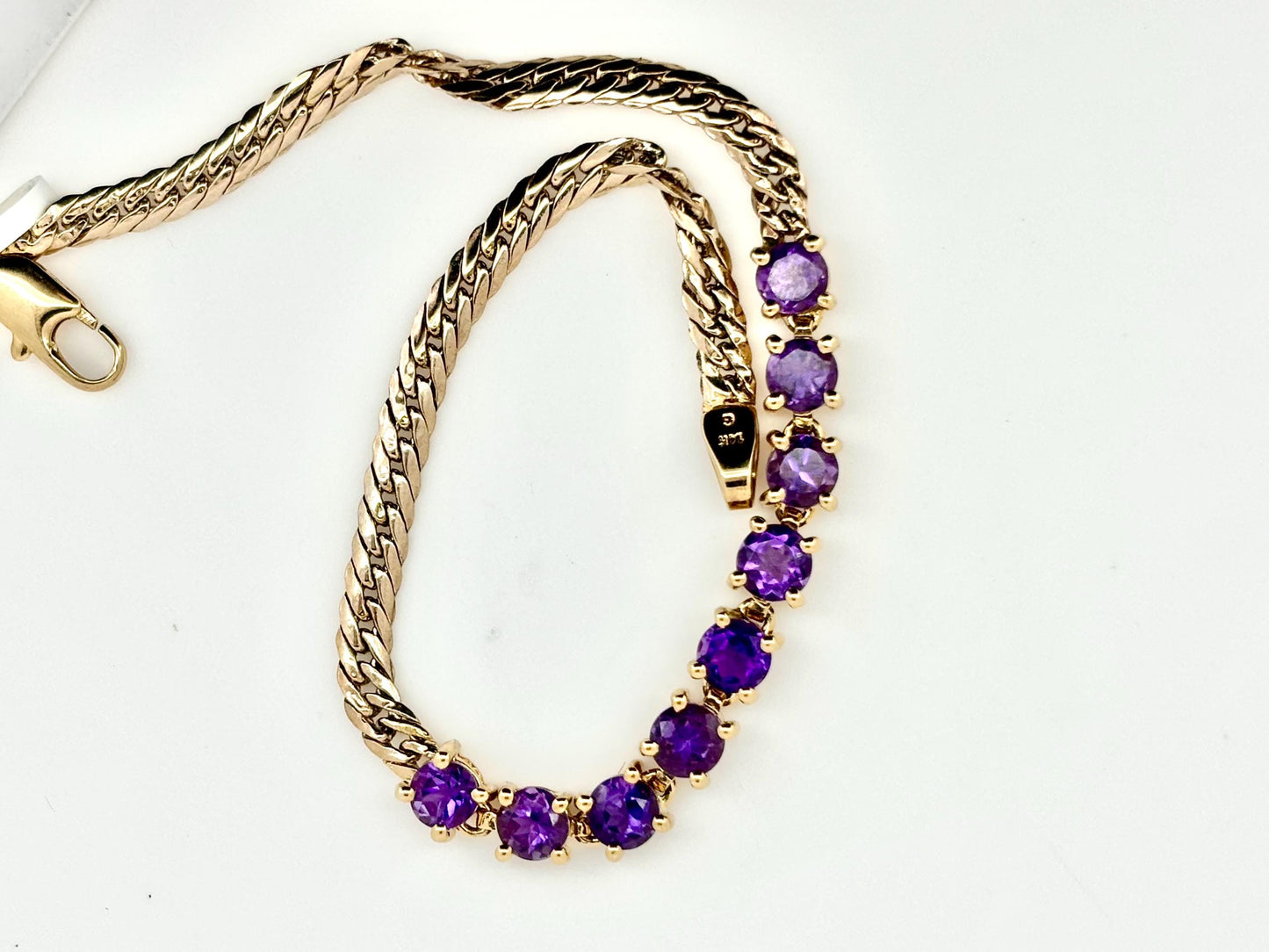 14K Yellow Gold Amethyst Pendant, 19.51ct Natural Purple Gemstone, Statement Birthstone Necklace, February Jewelry Gift, For her birthday