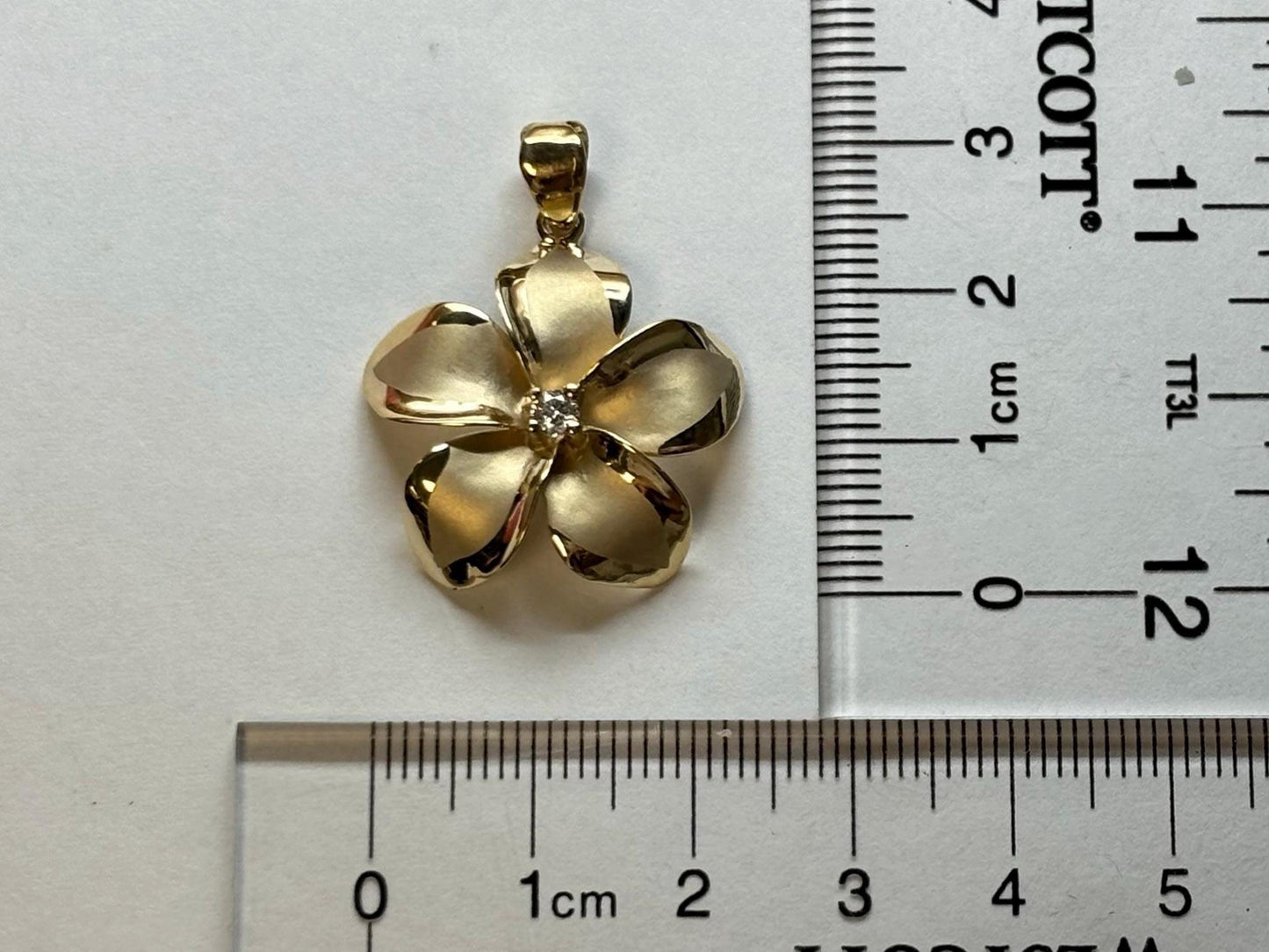 14K Solid Gold Plumeria Pendant Earrings Set Flower Pendant Necklace Gold Pendant Birthday Gift for her Flower Necklace Jewelry Set