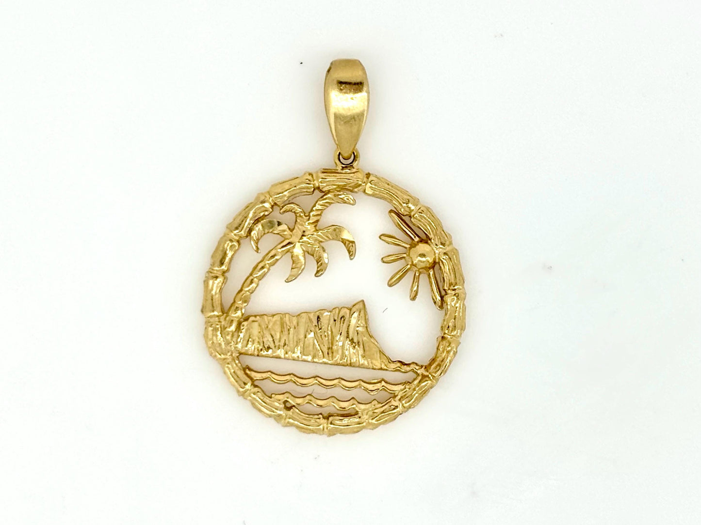 Golden Horizon Necklace - 14k Solid Gold Hawaiian Beach Necklace