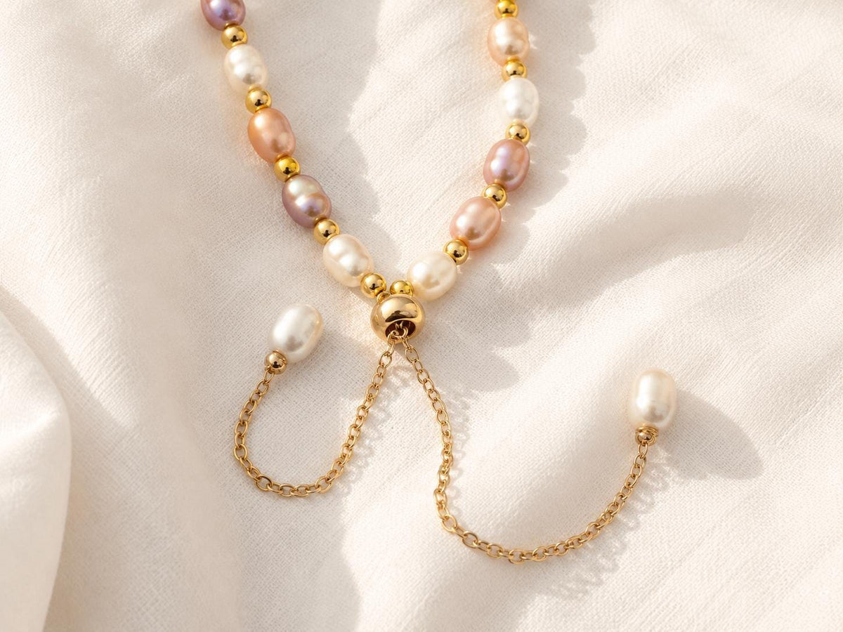 Multi Color Pearl Bracelet, Custom 3 Color With Pineapple Charm, bridal, wedding, hawaii – handmade Hawaiian jewelry, Island Goddess Jewelry