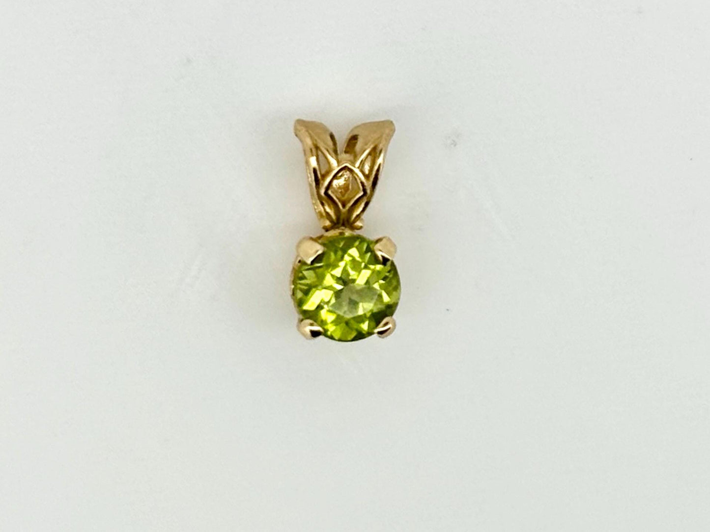 Green Goddess Pendant - 14K Solid Gold Peridot Pendant