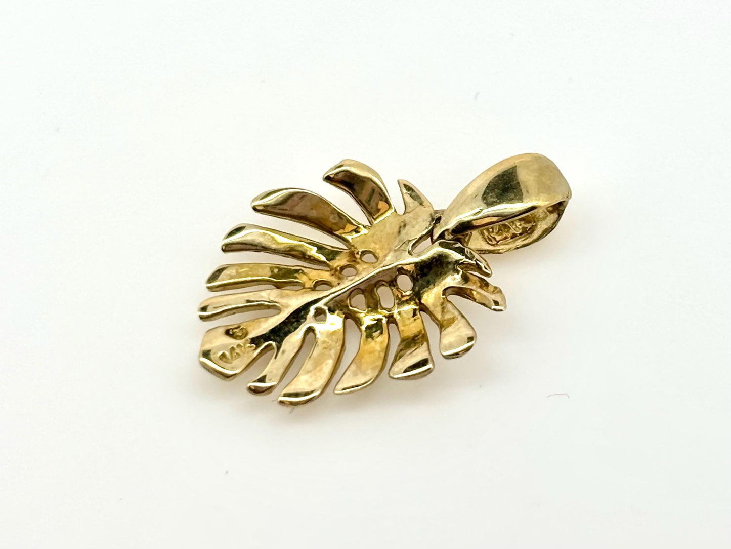 14K Gold Monstera Pendant Monstera Necklace Leaf Pendant Nature Inspired Necklace Leaf Necklace Birthday Gift for Her Gift for Plant Lovers