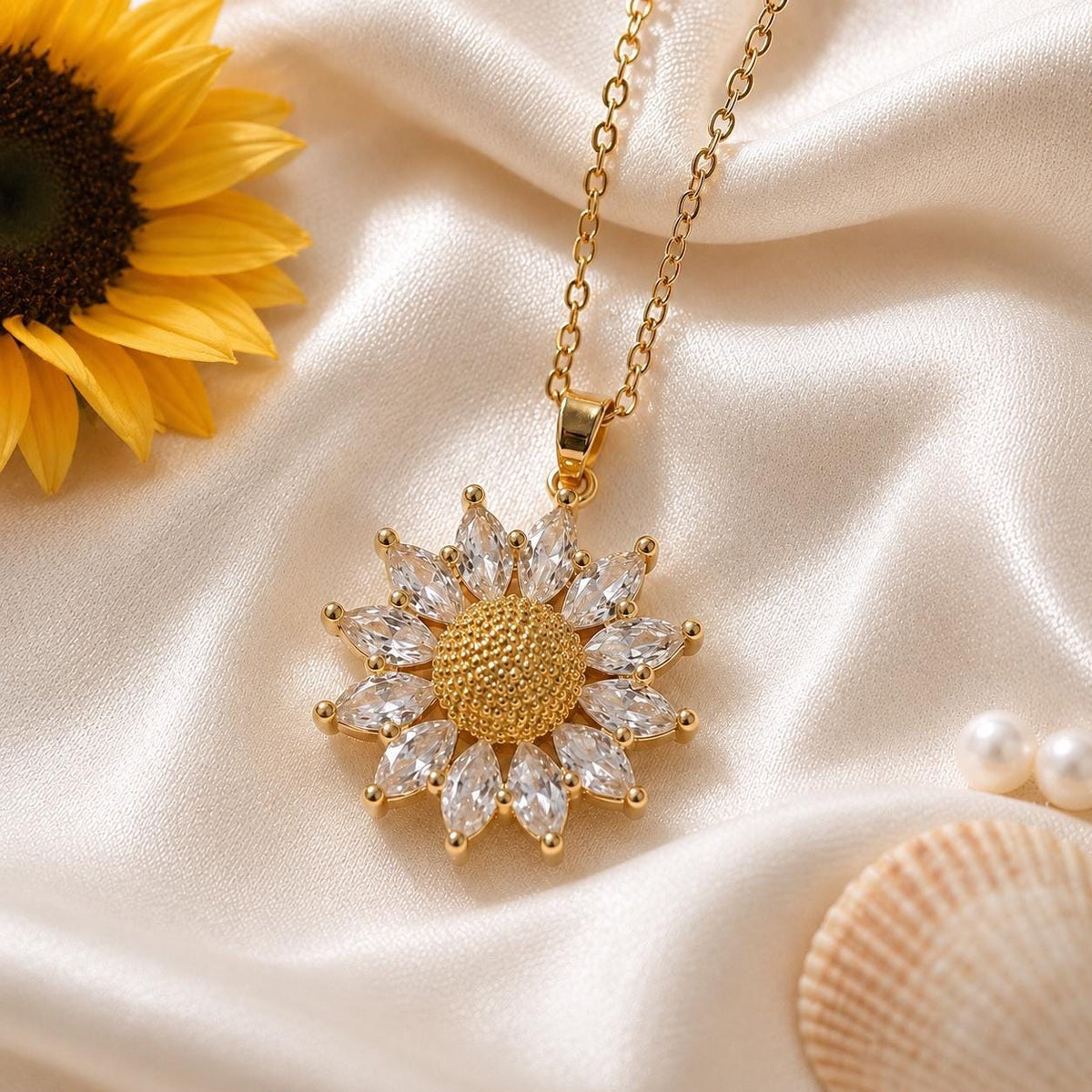 Plumeria Flower Necklace, 925 Sterling Silver, Pearl CZ, 18 Inch, hawaii, gift for her, birthday gift – handmade Hawaiian jewelry, Island Goddess Jewelry