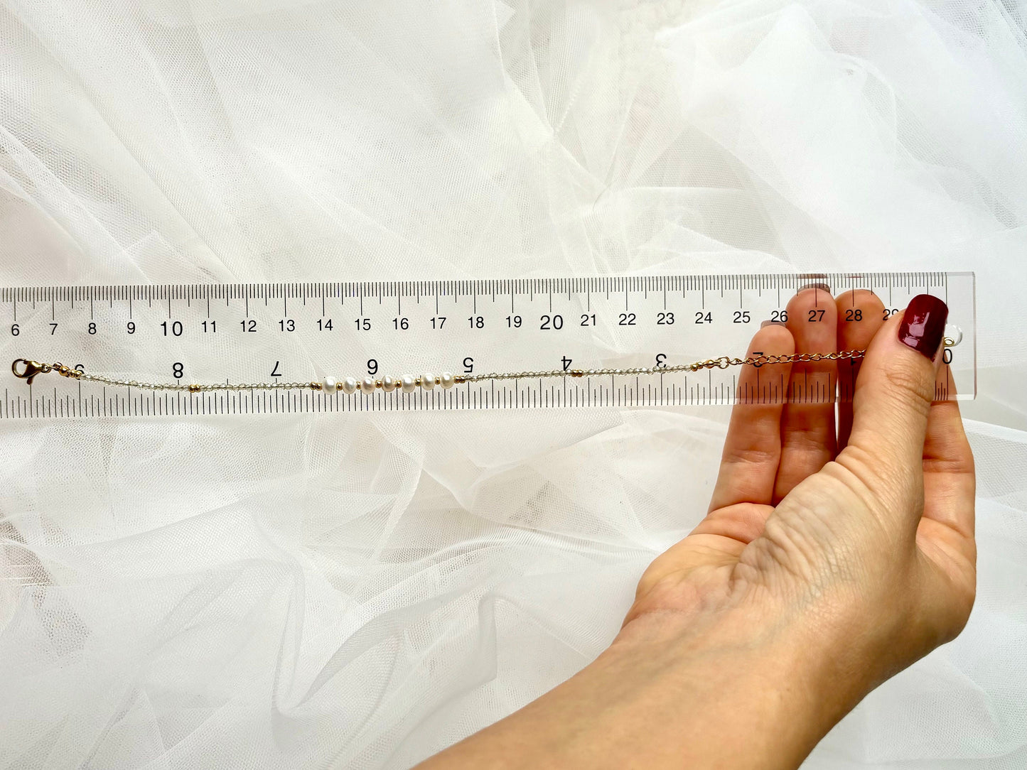 Healing Crystal Birthstone April Bracelet Genuine Freshwater Whitew Pearl Rainbow Quartz Bracelet Adjustable Tarnish Free Gift For Her