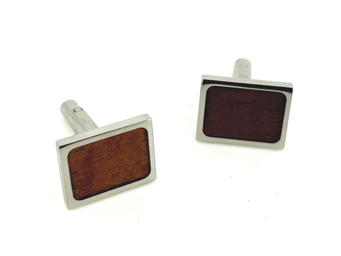 Titanium Koa Wood Cufflinks for Men Durable Gift for Boyfriend Father’s Day Gift For Him, Best Gift For Dad Gift for Brother