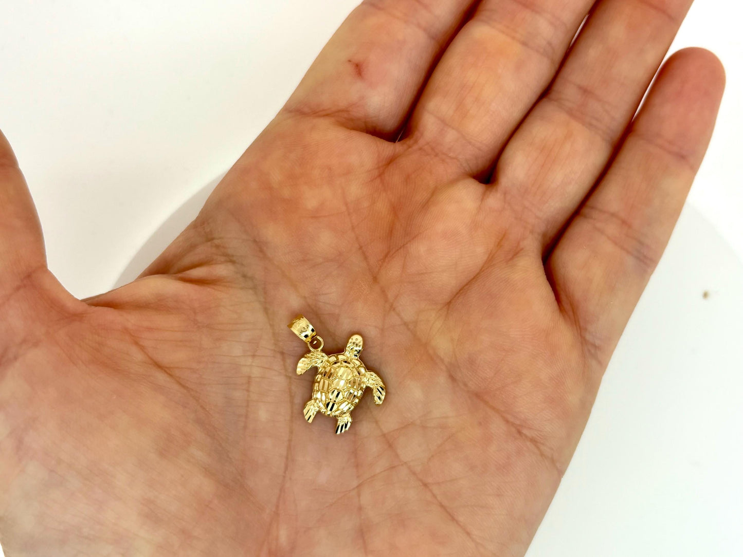 14K Solid Gold Turtle Pendant Hawaiian Turtle Honu Pendant Birthday Gift for Her Gift for Wife Gift for Girlfriend Tropical Beach Jewelry