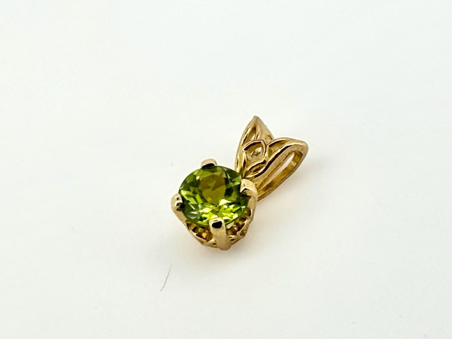 Green Goddess Pendant - 14K Solid Gold Peridot Pendant