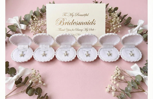 Plumeria Flower Necklace – Bridesmaid Gift Necklace with Freshwater Pearl Pendant