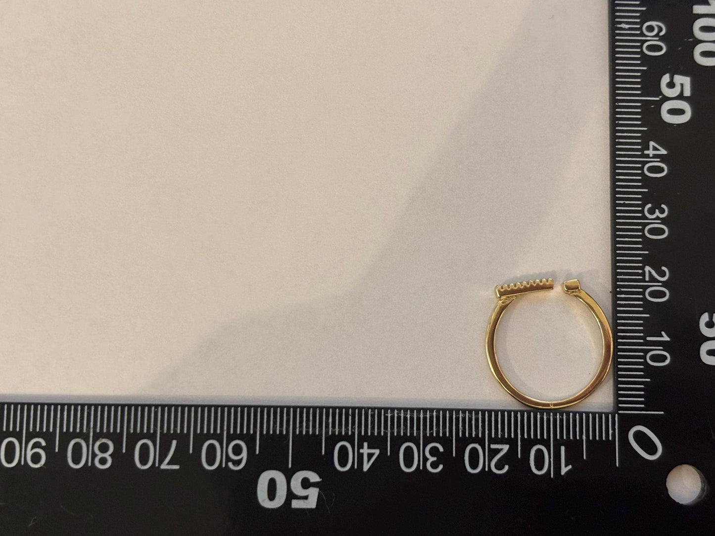 Adjustable Stackable Ring – Gold Plated Celestial Star Band With Zirconia Sparkle