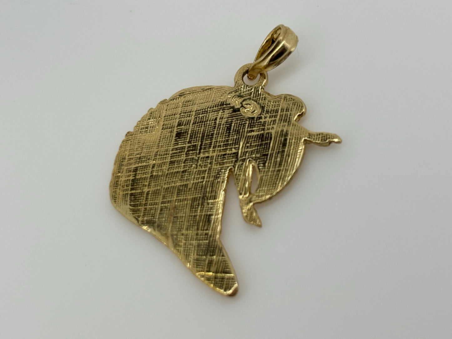 14K Gold Surfer Pendant