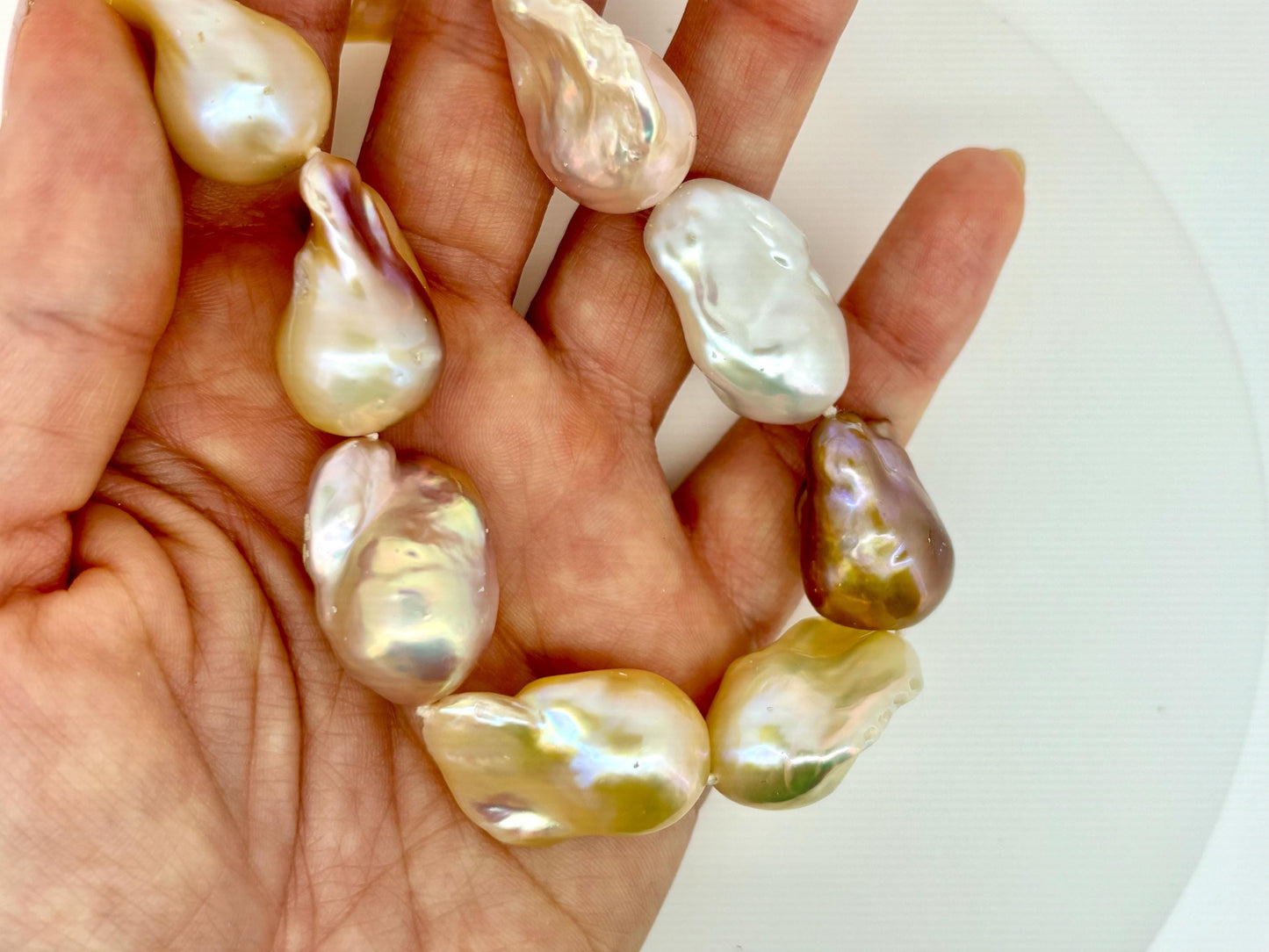 Genuine Natural Baroque Pearl Necklace 925 Sterling Silver Magnet Closure Elegant Lavender Pearl Necklace Birthday Gift for Her Gift for Mom