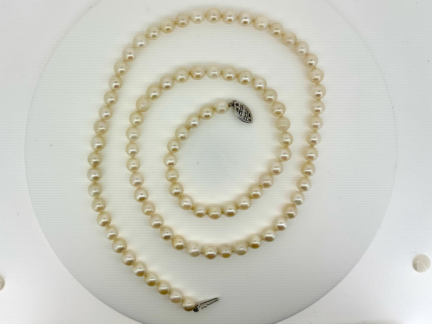 Genuine White Pearl Necklace, Natural White Pearls, 14K Gold, Elegant Jewelry Gift for Her, Gift for Mom