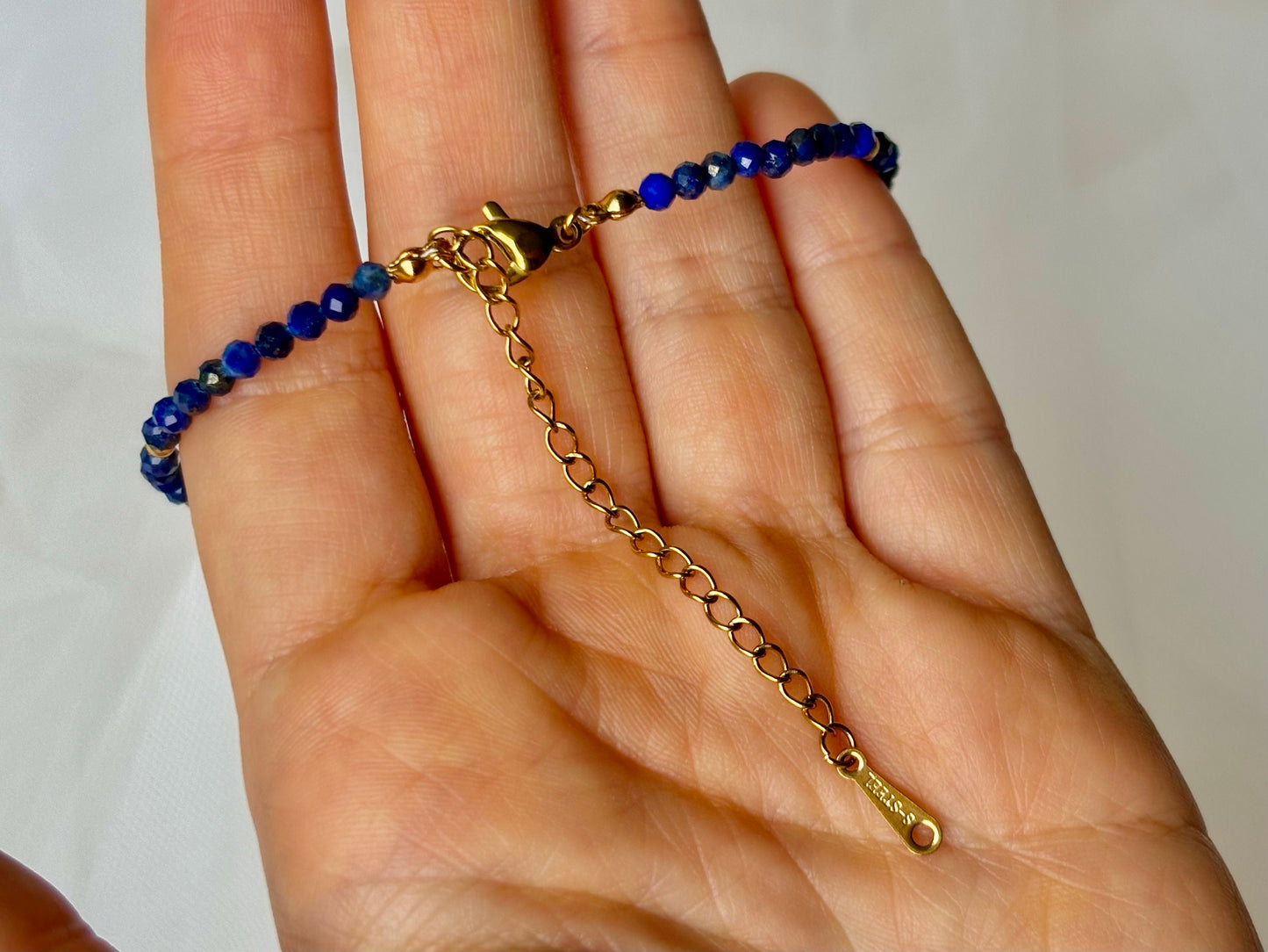 Healing Crystal December Birth Stone Bracelet Genuine Freshwater White Pearl Lapis Lazuli Bracelet Adjustable Tarnish Free Cute Gift For Her