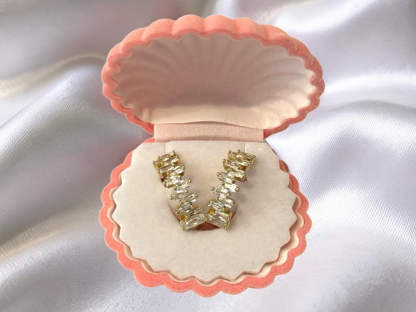 Dainty Hoop Earrings – 14K Gold Plated Cubic Zirconia Sparkling Hoops Gift
