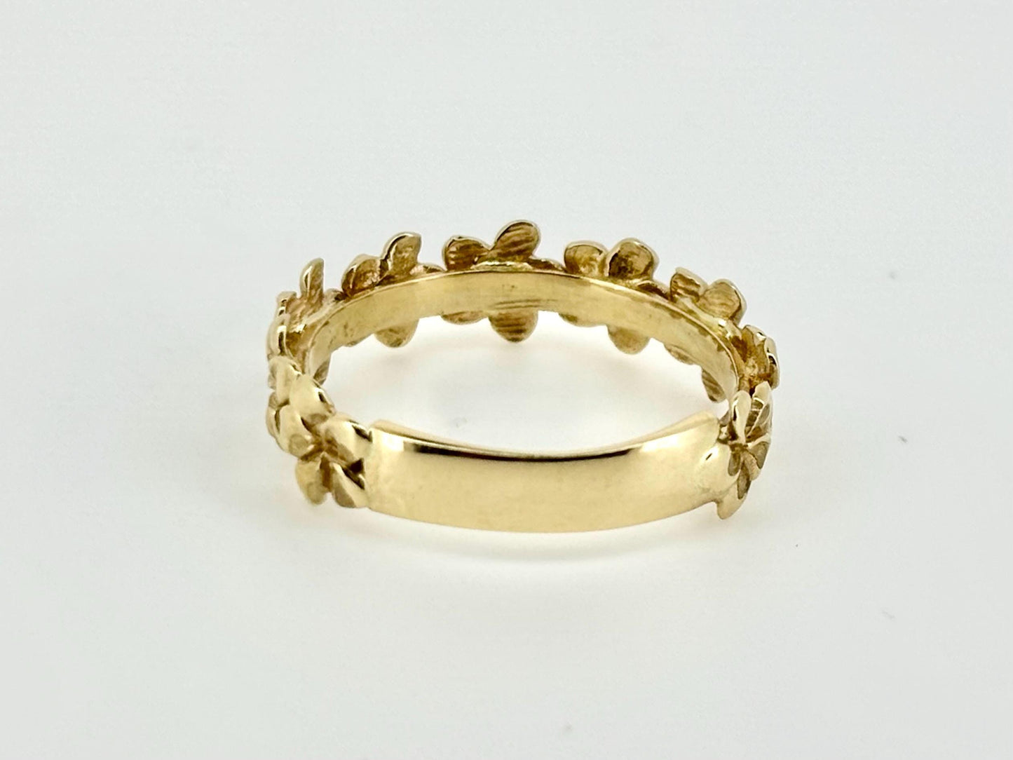 14K Solid Gold Ring Hawaiian Wedding Band - Wedding Ring - Flower Ring - Valentines Gift for Her- Birthday Gift for Girlfriend Gift for Mom