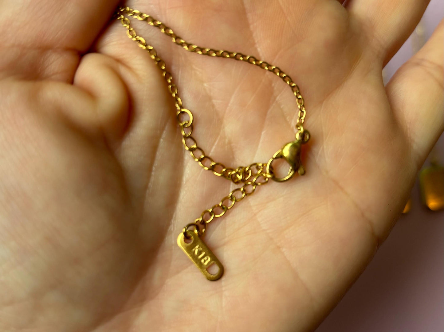 Birth Flower Necklace 925 Stainless Steel 18K Gold Plated Necklace with Chain Birthday Gift for Her - Gift for Mom , Gift for Girlfriend