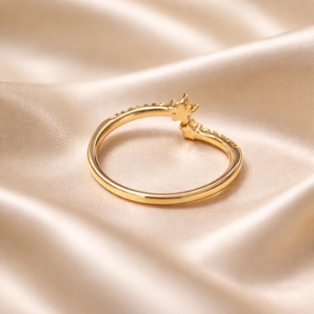 Star Ring Adjustable | Gold Plated Stainless Steel Ring with Cubic Zirconia