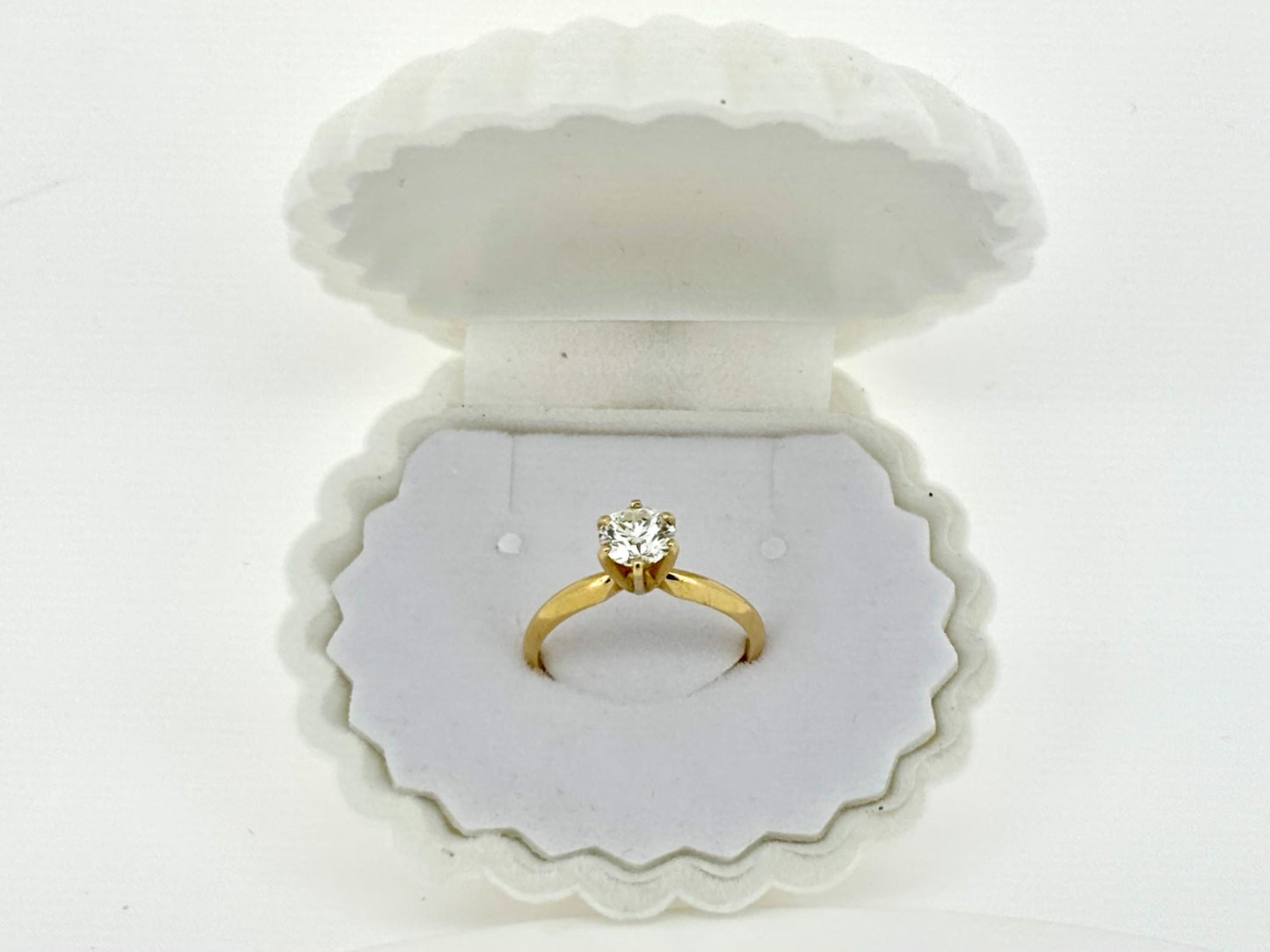 14K Gold GIA Certified Diamond Ring – Solitaire Engagement Ring