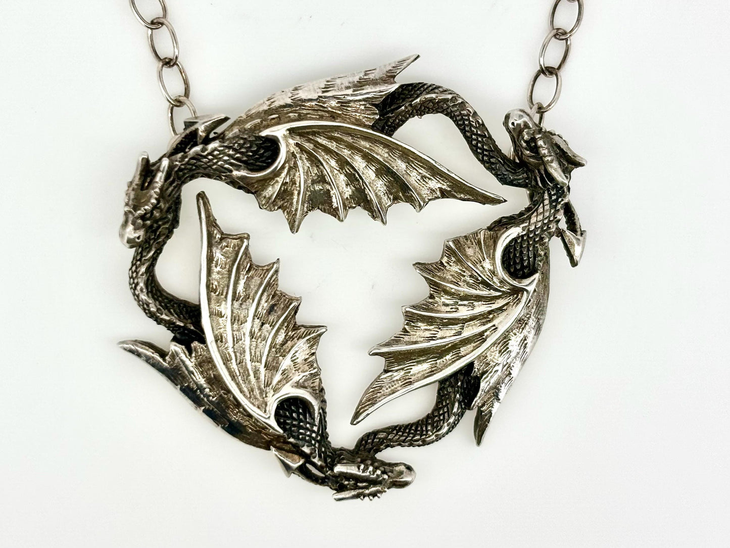 Dragon Necklace Dragon Pendant Halloween Necklace Costume Jewelry Rose Quartz Pendant Witch Jewelry Witch Pendant Spooky Season Accessories