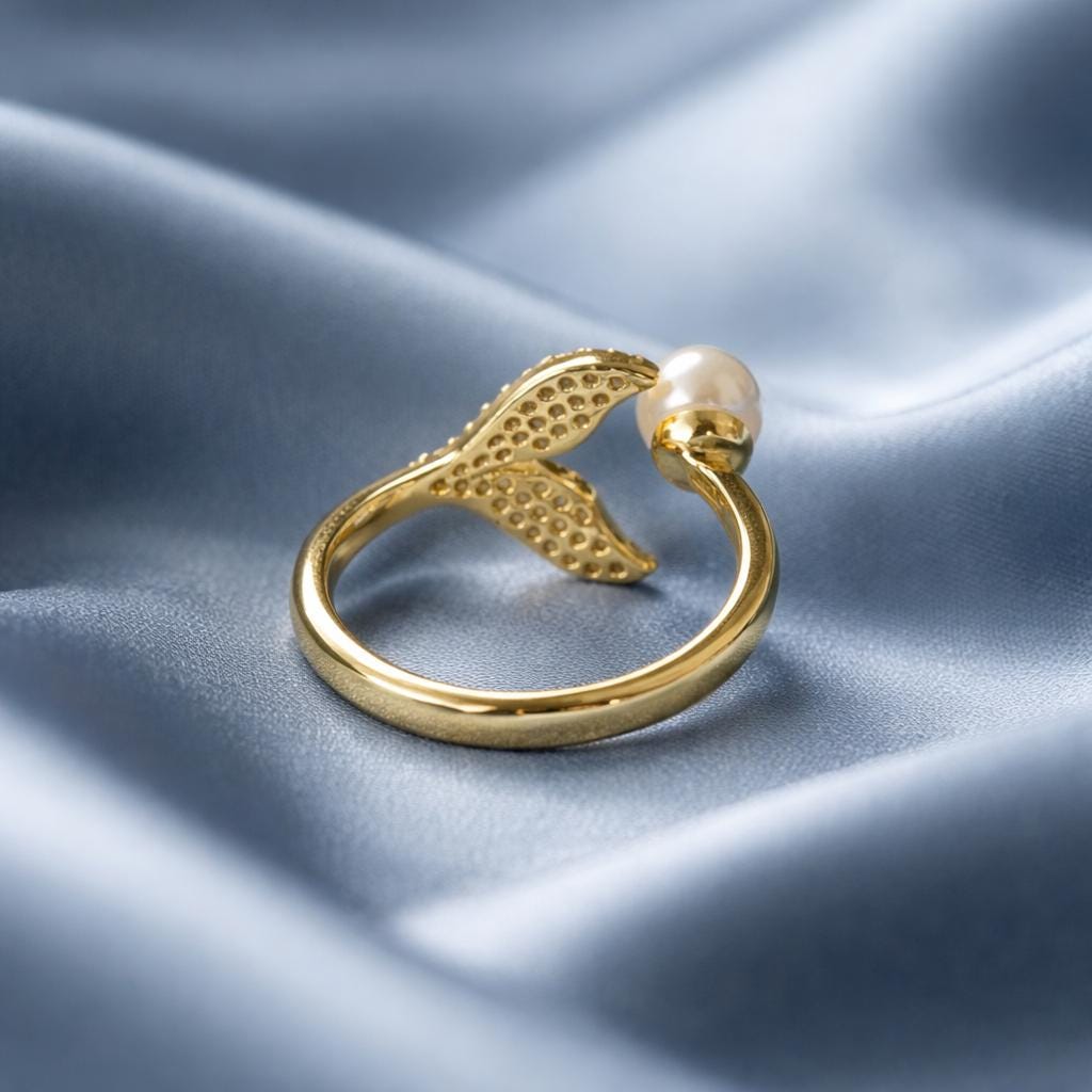 Dolphin Ring – Adjustable Gold Plated Stackable Beach Jewelry Gift For Her
