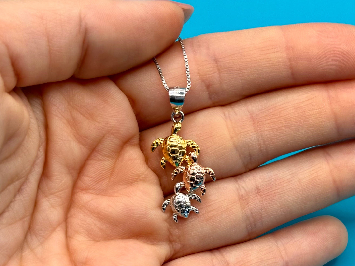 Turtle Family Necklace
