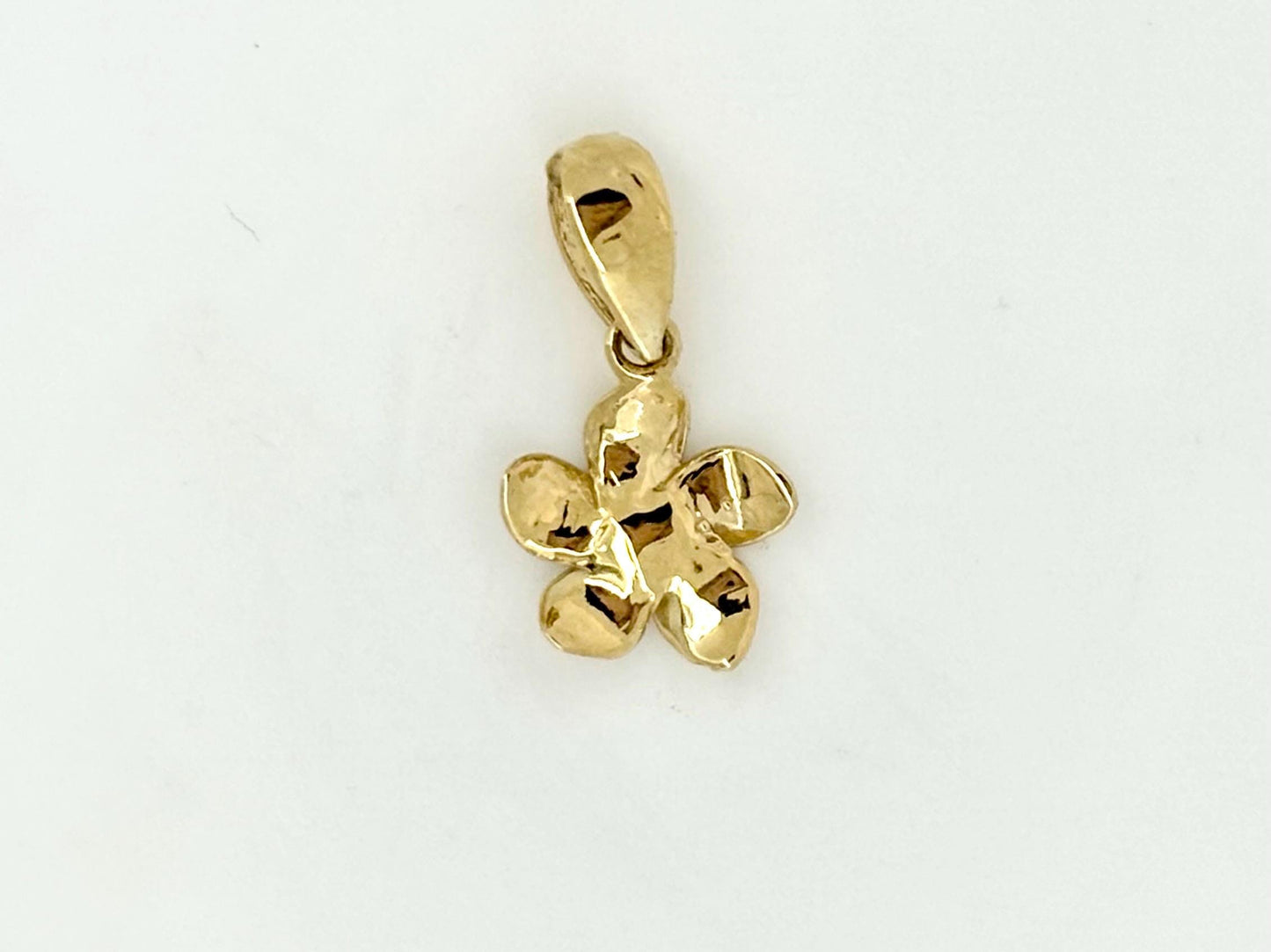 14K Solid Gold Plumeria Pendant Flower Pendant Necklace Gold Pendant Birthday Gift for her Gift for Mom Flower Necklace