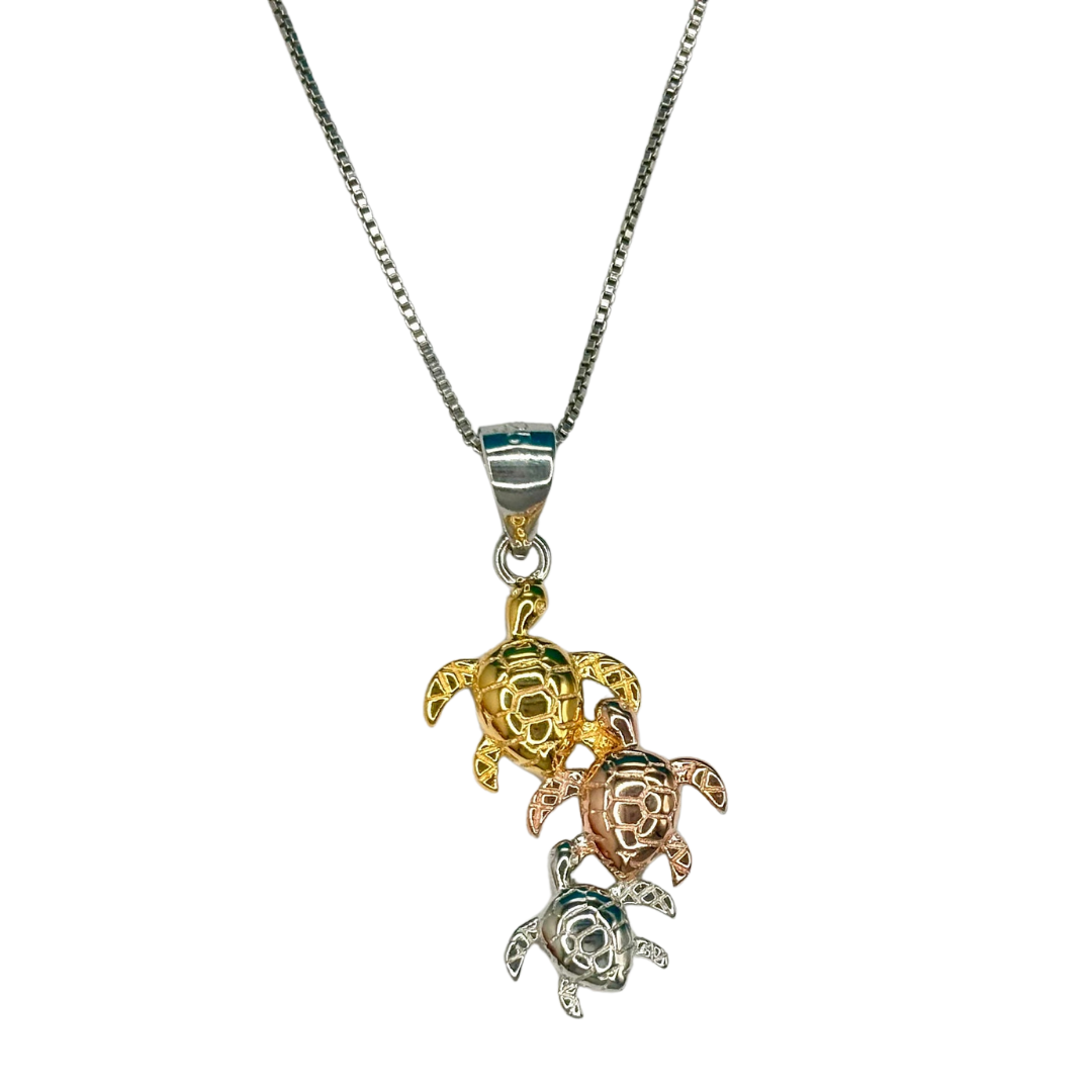 Turtle Family Necklace