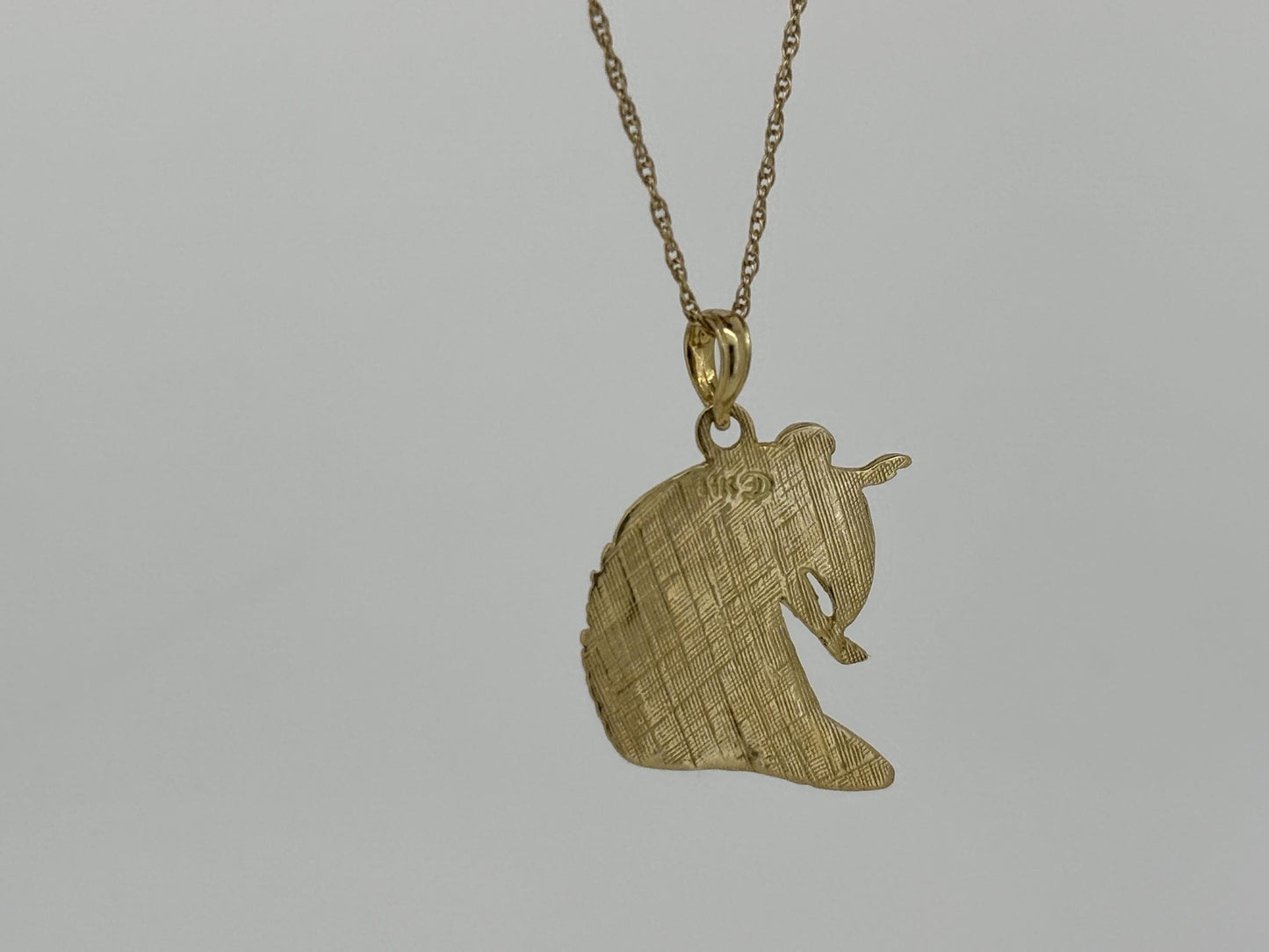 14K Gold Surfer Pendant