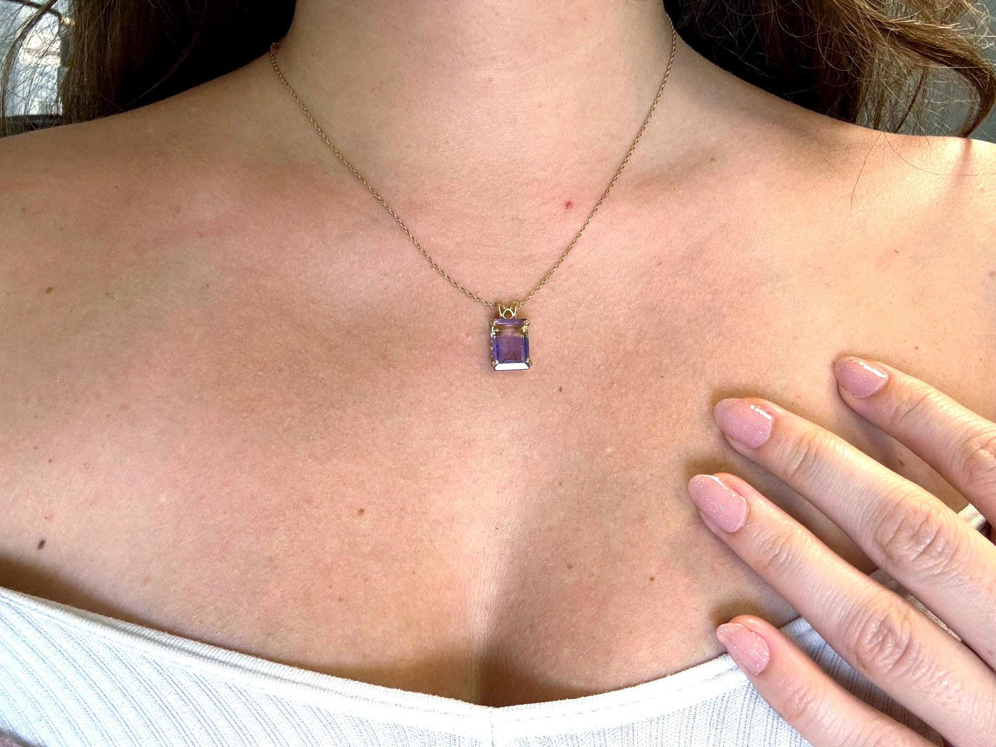 Island Harmony Ametrine Pendant – 14k Solid Gold Necklace