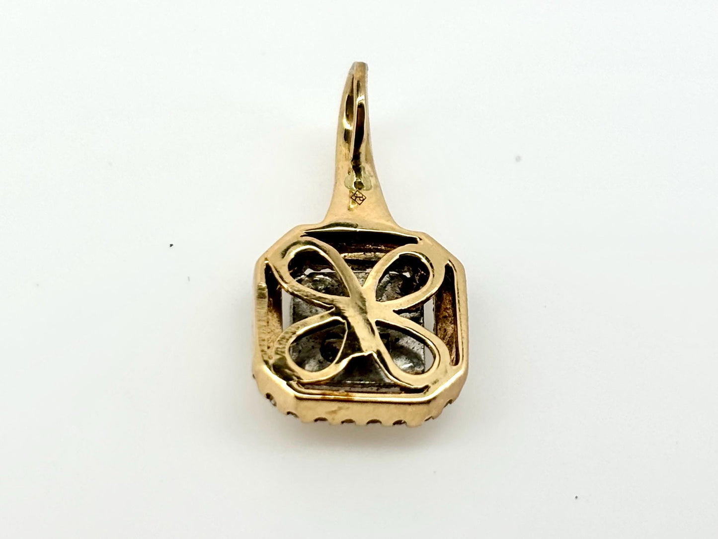 14K Yellow Gold Diamond Pendant, Dainty Diamond Necklace Charm Natural Diamonds, Gift for Her Birthday, Anniversary, Wedding jewelry