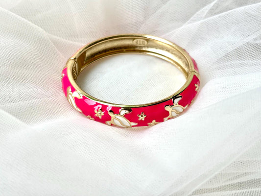 Bangle Bracelet for Kids, Birthday Gift for Kids, Kids Jewelry, Kids Bracelet, Pink Turtle Bracelet Gift for Daughter, Hawaiian Bracelet