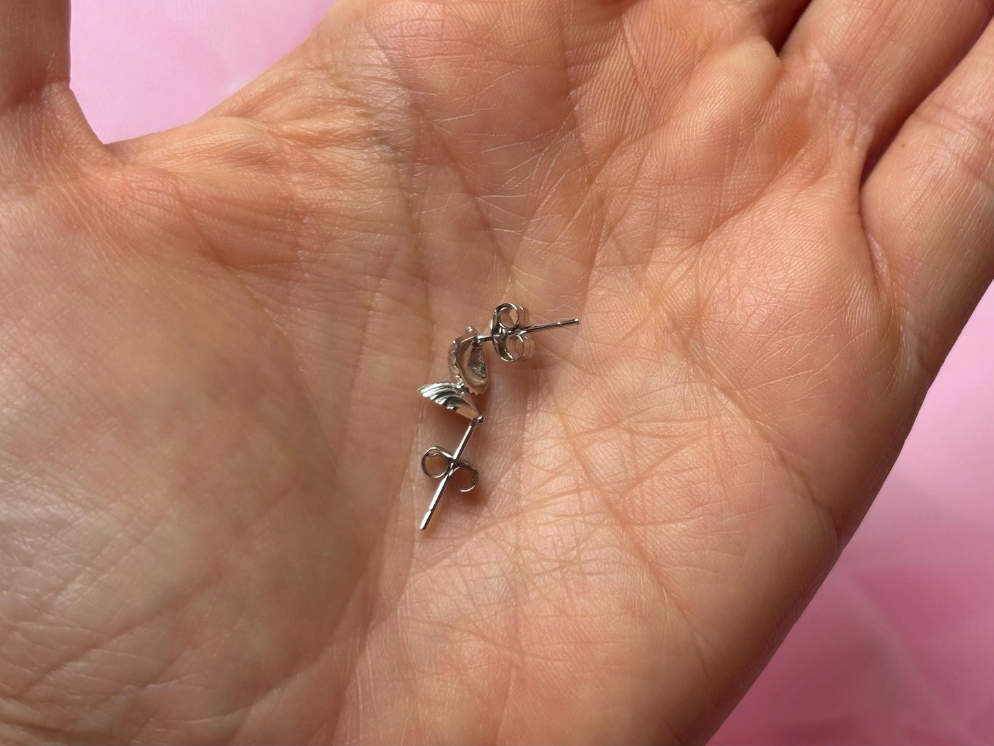 Minimalist Shell Earrings Dainty Silver Shell Stud Shell Earrings 925 Sterling Silver 14k Gold Plated Gift for Her Gift for Girlfriend