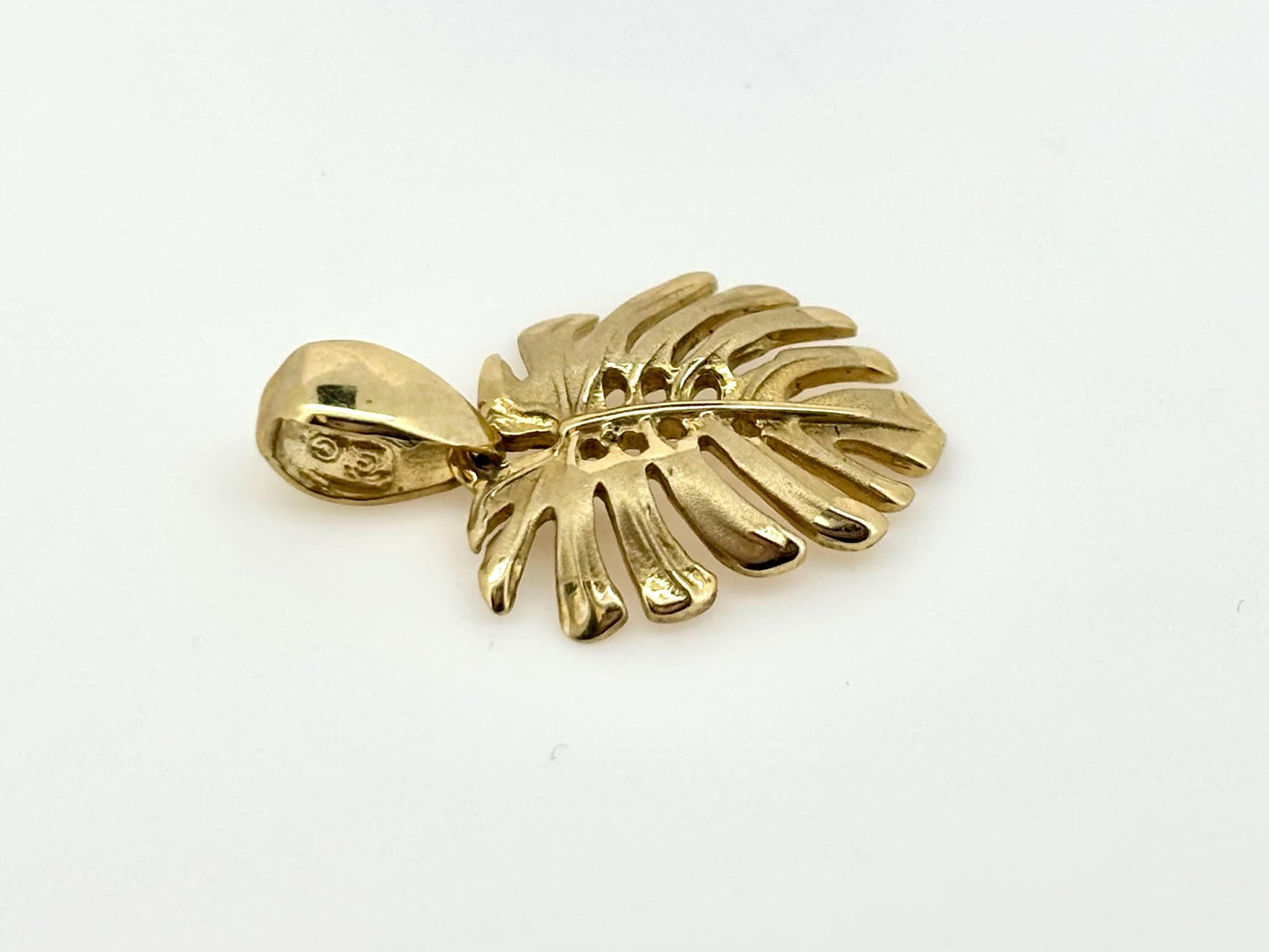 14K Gold Monstera Pendant Monstera Necklace Leaf Pendant Nature Inspired Necklace Leaf Necklace Birthday Gift for Her Gift for Plant Lovers