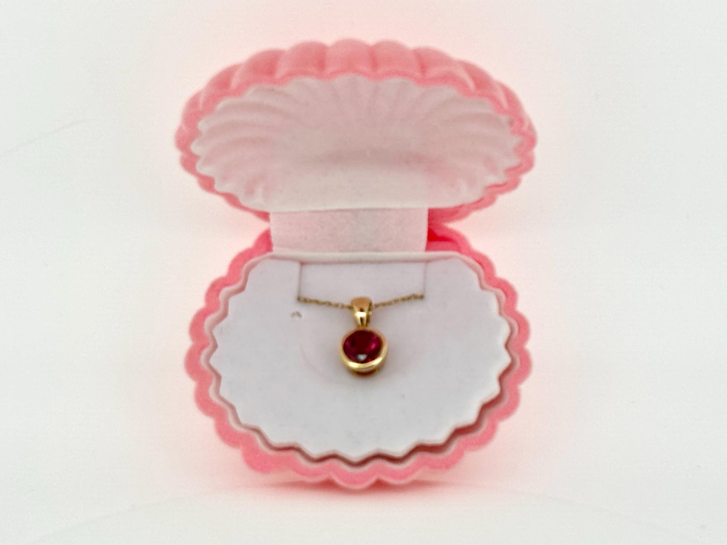 Island Ember Garnet Pendant – 14k Rhodolite Garnet Solid Gold Necklace