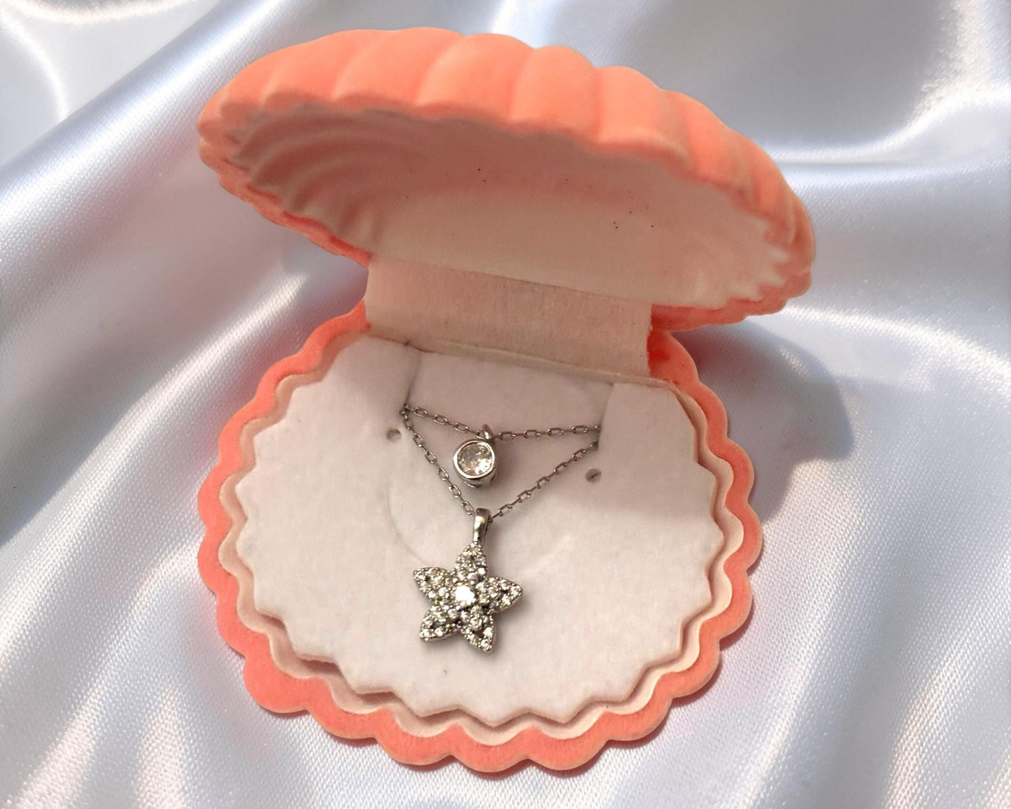 Gold Flower Necklace – Double Layer Floral Pendant With Cubic Zirconia Sparkle