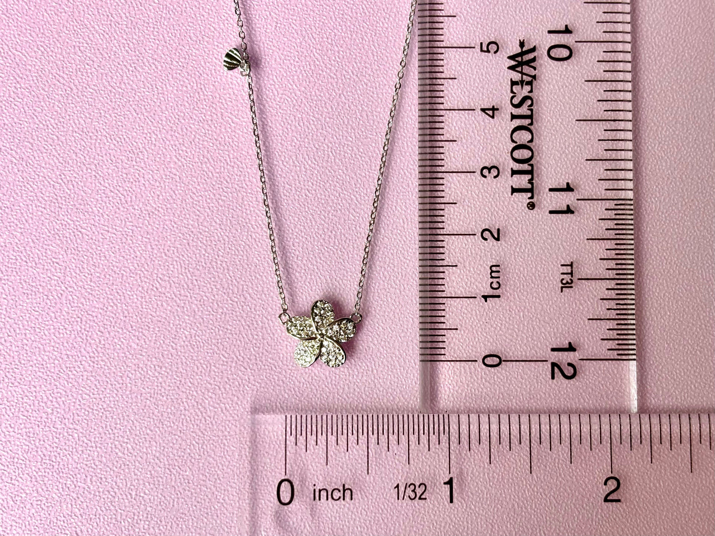 Aloha Blossom Necklace -  with Cubic Zirconia