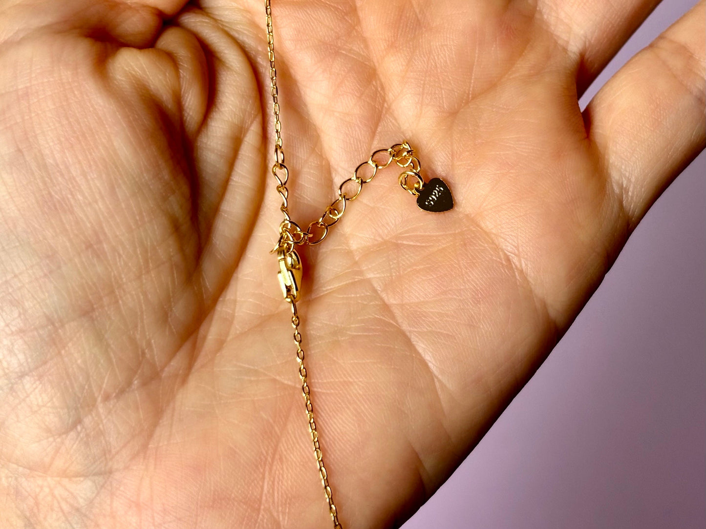 Triple Wave Necklace in 925 Sterling Silver plated with 14K gold,