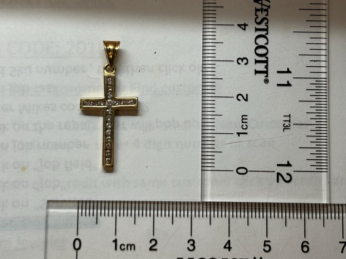 14K Solid Yellow Gold Cross Necklace Jesus Christ Pendant Diamond Cross Christian Gift for her Chritian Gift for Wife Christmas Gift