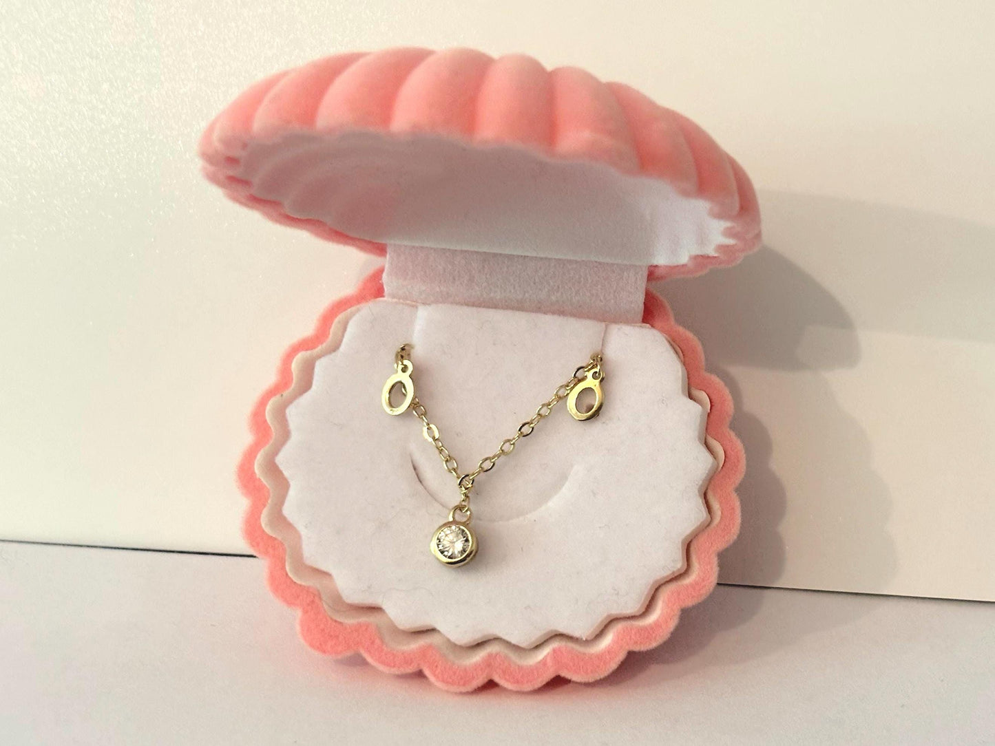 Dainty Charm Bracelet – Adjustable Gold Chain With Cubic Zirconia Stones
