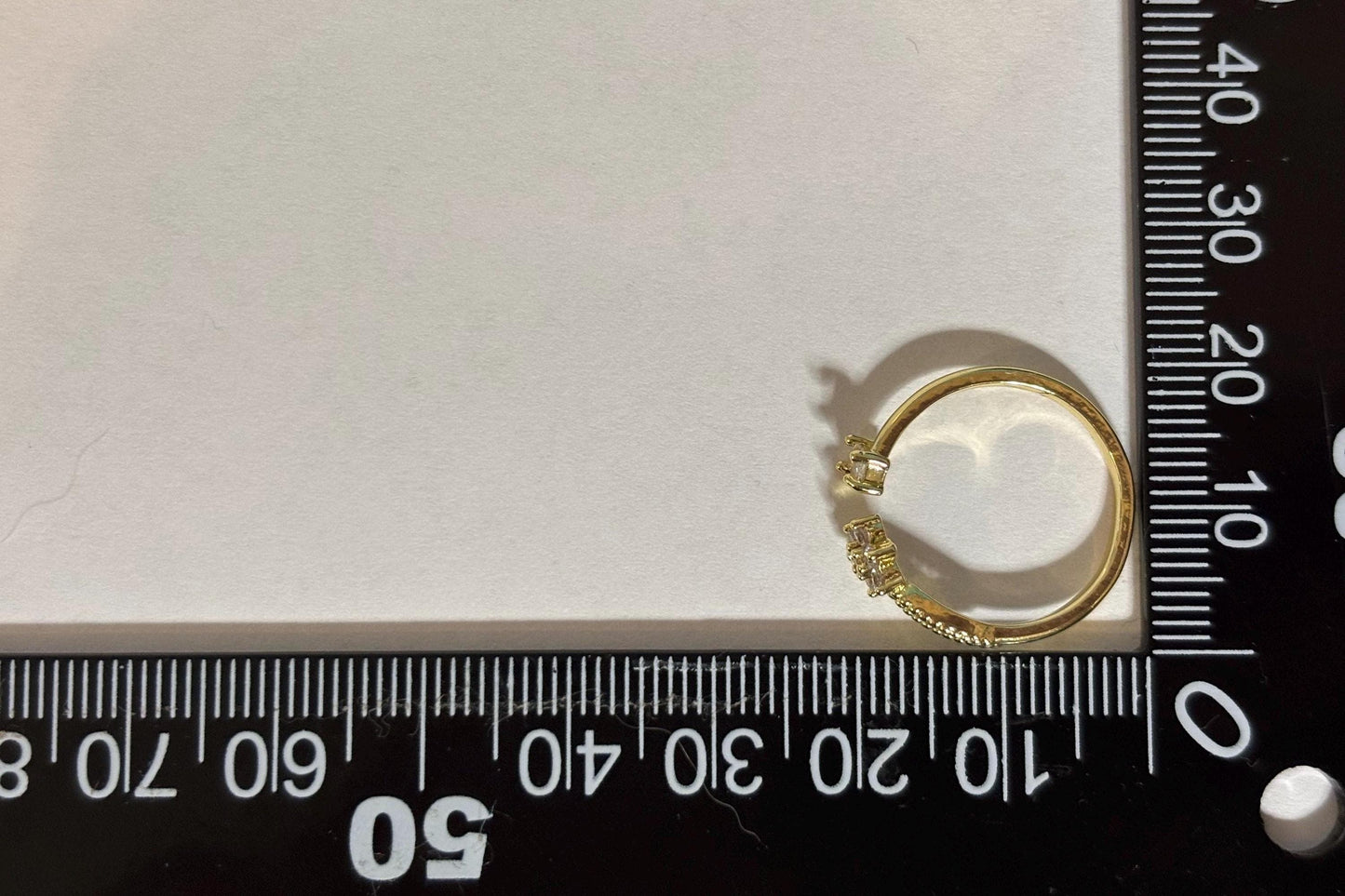 Plumeria Flower Ring – Adjustable Stackable Gold Plated Stainless Steel Ring