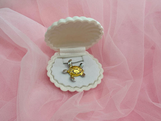 Hawaiian Turtle Necklace, Hibiscus Necklace,14K Gold-Plated 925 Sterling Silver Tarnish Free Sparkly Flower Necklace with Chain Gift for Her