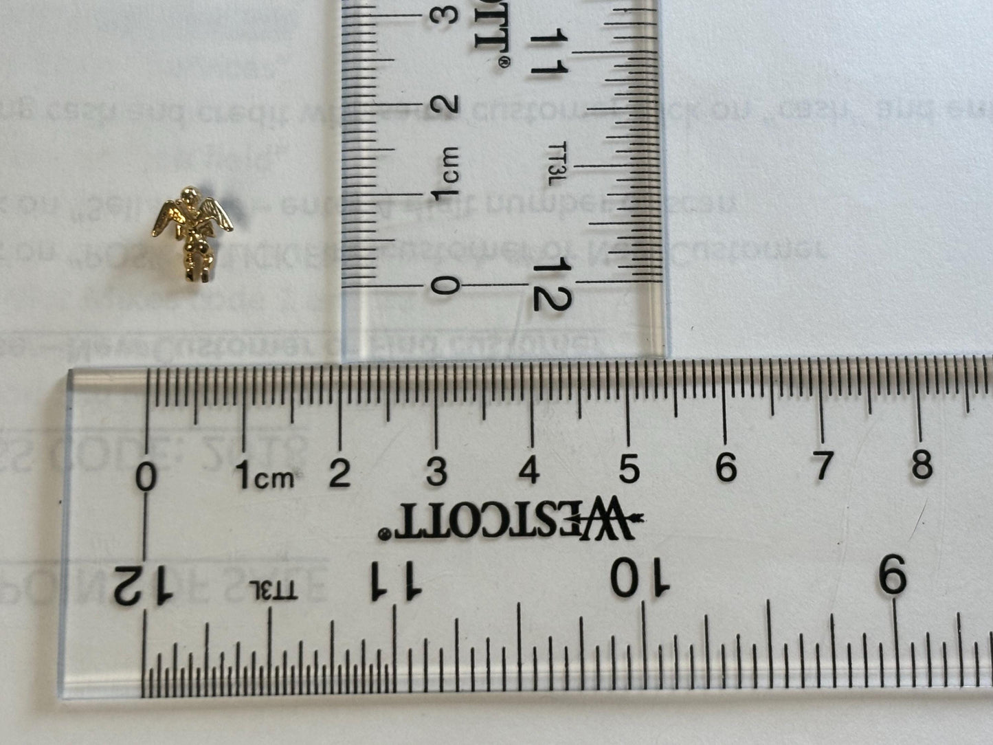 14K Solid Gold Guardian Angel Stud Earrings Loving Angel Earrings Gold Earring Valentines Gift for her Birtday Gift for Mom Protective Studs